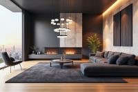 LED Chandelier by Z-Lite - Renaud Collection, Matte Black Finish - 827P6-27R-MB-LED
