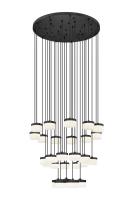 LED Chandelier by Z-Lite - Renaud Collection, Matte Black Finish - 827P6-27R-MB-LED