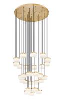 LED Chandelier by Z-Lite - Renaud Collection, Modern Gold Finish - 827P6-27R-MGLD-LED