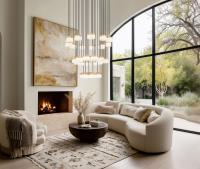 LED Chandelier by Z-Lite - Renaud Collection, Modern Gold Finish - 827P6-27R-MGLD-LED