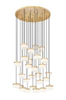 LED Chandelier by Z-Lite - Renaud Collection, Modern Gold Finish - 827P6-27R-MGLD-LED