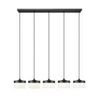 LED Linear Chandelier by Z-Lite - Renaud Collection, Matte Black Finish - 827P6-5L-MB-LED