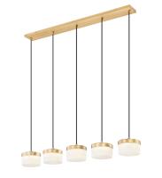 LED Linear Chandelier by Z-Lite - Renaud Collection, Modern Gold Finish - 827P6-5L-MGLD-LED
