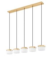 LED Linear Chandelier by Z-Lite - Renaud Collection, Modern Gold Finish - 827P6-5L-MGLD-LED