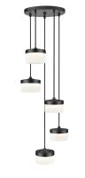 LED Chandelier by Z-Lite - Renaud Collection, Matte Black Finish - 827P6-5R-MB-LED