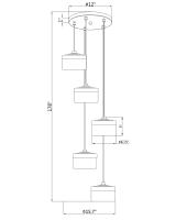 LED Chandelier by Z-Lite - Renaud Collection, Matte Black Finish - 827P6-5R-MB-LED
