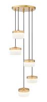 LED Chandelier by Z-Lite - Renaud Collection, Modern Gold Finish - 827P6-5R-MGLD-LED