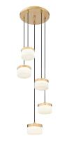LED Chandelier by Z-Lite - Renaud Collection, Modern Gold Finish - 827P6-5R-MGLD-LED