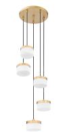 LED Chandelier by Z-Lite - Renaud Collection, Modern Gold Finish - 827P6-5R-MGLD-LED