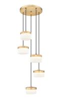 LED Chandelier by Z-Lite - Renaud Collection, Modern Gold Finish - 827P6-5R-MGLD-LED