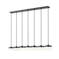 LED Linear Chandelier by Z-Lite - Renaud Collection, Matte Black Finish - 827P6-7L-MB-LED