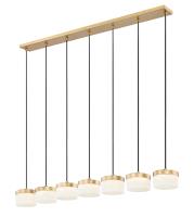 LED Linear Chandelier by Z-Lite - Renaud Collection, Modern Gold Finish - 827P6-7L-MGLD-LED