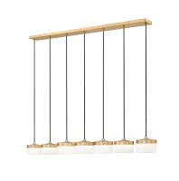 LED Linear Chandelier by Z-Lite - Renaud Collection, Modern Gold Finish - 827P6-7L-MGLD-LED