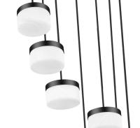 LED Chandelier by Z-Lite - Renaud Collection, Matte Black Finish - 827P6-7R-MB-LED