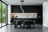 LED Chandelier by Z-Lite - Renaud Collection, Matte Black Finish - 827P6-7R-MB-LED