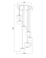 LED Chandelier by Z-Lite - Renaud Collection, Matte Black Finish - 827P6-7R-MB-LED