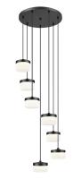 LED Chandelier by Z-Lite - Renaud Collection, Matte Black Finish - 827P6-7R-MB-LED