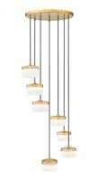 LED Chandelier by Z-Lite - Renaud Collection, Modern Gold Finish - 827P6-7R-MGLD-LED