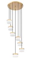 LED Chandelier by Z-Lite - Renaud Collection, Modern Gold Finish - 827P6-7R-MGLD-LED