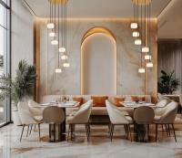 LED Chandelier by Z-Lite - Renaud Collection, Modern Gold Finish - 827P6-7R-MGLD-LED