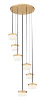 LED Chandelier by Z-Lite - Renaud Collection, Modern Gold Finish - 827P6-7R-MGLD-LED