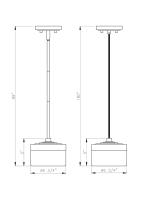 LED Pendant by Z-Lite - Renaud Collection, Modern Gold Finish - 827P6-MGLD-LED