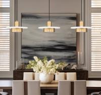 LED Linear Chandelier by Z-Lite - Ludo Collection, Matte White + Modern Gold Finish - 829P12-3L-MW-MGLD-LE