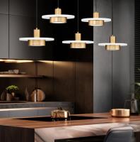 LED Linear Chandelier by Z-Lite - Ludo Collection, Matte White + Modern Gold Finish - 829P12-5L-MW-MGLD-LE