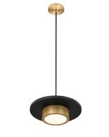 LED Pendant by Z-Lite - Ludo Collection, Matte Black + Modern Gold Finish - 829P12-MB-MGLD-LED