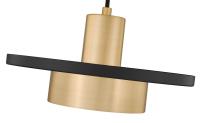 LED Pendant by Z-Lite - Ludo Collection, Matte Black + Modern Gold Finish - 829P12-MB-MGLD-LED