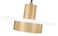 LED Pendant by Z-Lite - Ludo Collection, Matte White + Modern Gold Finish - 829P12-MW-MGLD-LED