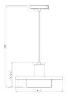 LED Pendant by Z-Lite - Ludo Collection, Matte White + Modern Gold Finish - 829P12-MW-MGLD-LED