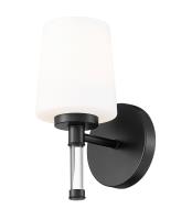 One Light Vanity by Z-Lite - Henri Collection, Matte Black Finish - 7700-1V-MB