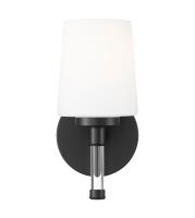 One Light Vanity by Z-Lite - Henri Collection, Matte Black Finish - 7700-1V-MB