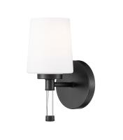 One Light Vanity by Z-Lite - Henri Collection, Matte Black Finish - 7700-1V-MB