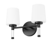 Two Light Vanity by Z-Lite - Henri Collection, Matte Black Finish - 7700-2V-MB