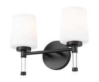 Two Light Vanity by Z-Lite - Henri Collection, Matte Black Finish - 7700-2V-MB