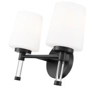Two Light Vanity by Z-Lite - Henri Collection, Matte Black Finish - 7700-2V-MB