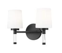 Two Light Vanity by Z-Lite - Henri Collection, Matte Black Finish - 7700-2V-MB