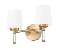 Two Light Vanity by Z-Lite - Henri Collection, Modern Gold Finish - 7700-2V-MGLD