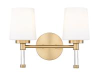 Two Light Vanity by Z-Lite - Henri Collection, Modern Gold Finish - 7700-2V-MGLD