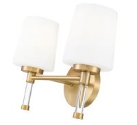 Two Light Vanity by Z-Lite - Henri Collection, Modern Gold Finish - 7700-2V-MGLD
