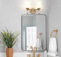 Two Light Vanity by Z-Lite - Henri Collection, Modern Gold Finish - 7700-2V-MGLD