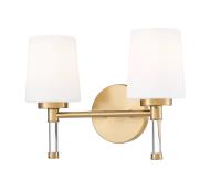 Two Light Vanity by Z-Lite - Henri Collection, Modern Gold Finish - 7700-2V-MGLD