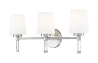 Three Light Vanity by Z-Lite - Henri Collection, Brushed Nickel Finish - 7700-3V-BN