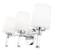 Three Light Vanity by Z-Lite - Henri Collection, Chrome Finish - 7700-3V-CH