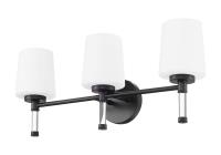 Three Light Vanity by Z-Lite - Henri Collection, Matte Black Finish - 7700-3V-MB