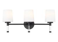 Three Light Vanity by Z-Lite - Henri Collection, Matte Black Finish - 7700-3V-MB