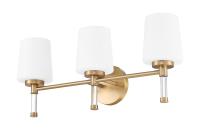 Three Light Vanity by Z-Lite - Henri Collection, Modern Gold Finish - 7700-3V-MGLD