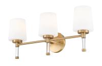 Three Light Vanity by Z-Lite - Henri Collection, Modern Gold Finish - 7700-3V-MGLD